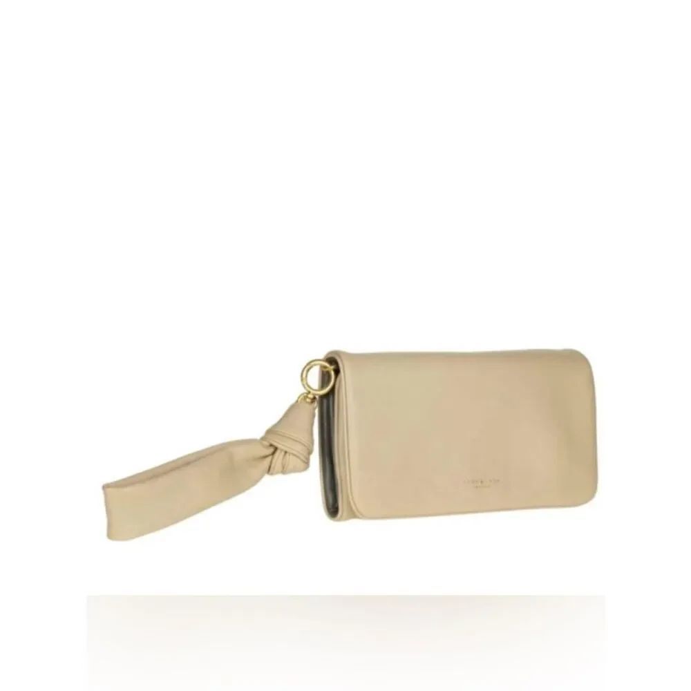 TORY BURCH BEAU LEATHER WRISTLET TRI FOLD WALLET